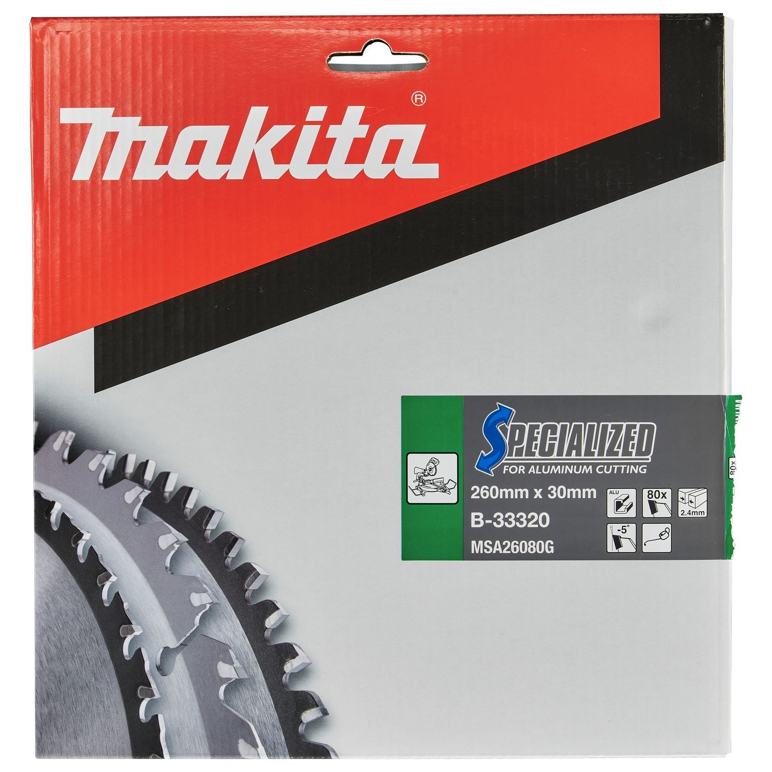 Makita Afkortzaagblad Voor Aluminium | Specialized | Ø 260mm Asgat 30mm ...