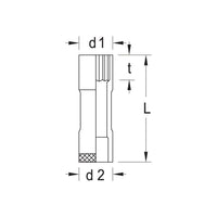 Gedore D 19 L 24 Doppen lang 1/2' 12-kant UD-Profiel 24mm - 6140760 - 4010886614075 - 6140760 - Mastertools.nl