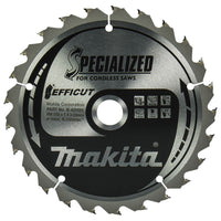 Makita Cirkelzaagblad voor Hout | Efficut | Ø 165mm Asgat 20mm 25T - B-62985 - 0088381531474 - B-62985 - Mastertools.nl