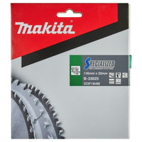 Makita Cirkelzaagblad voor Laminaat | Specialized | Ø 136mm Asgat 20mm 48T - B-33825 - 0088381422673 - B-33825 - Mastertools.nl