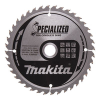 Makita Cirkelzaagblad voor Hout | Specialized: Accu | Ø 165mm Asgat 20mm 40T - B-32960 - 0088381421836 - B-32960 - Mastertools.nl