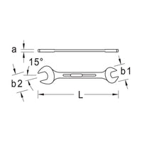 Gedore 6 25X28 Steeksleutel - 6067740 - 4010886606773 - 6067740 - Mastertools.nl