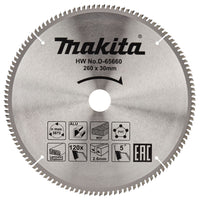 Makita Afkortzaagblad voor Multimaterial | Standaard | Ø 260mm Asgat 30mm 120T - D-65660 - 0088381488488 - D-65660 - Mastertools.nl