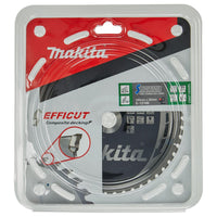 Makita Afkortzaagblad voor WPC | Efficut | Ø 190mm Asgat 20mm 50T - E-12186 - 0088381584784 - E-12186 - Mastertools.nl