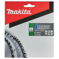 Makita Invalcirkelzaagblad voor hout | Specialized: Invalcirkelzaag | Ø 165mm Asgat 20mm 48T - B-33015 - 0088381421881 - B-33015 - Mastertools.nl