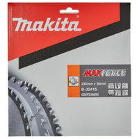 Makita Cirkelzaagblad voor Hout | Makforce | Ø 235mm Asgat 30mm 60T - B-32415 - 0088381421225 - B-32415 - Mastertools.nl