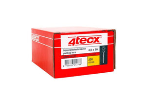 4tecx Platverzonkenkopschroef Torx Verzinkt 5x45 Voldraad - VE=200 - 0229.01.41801 - 8715883012867 - 4095500191 - Mastertools.nl