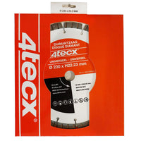 4tecx Diamantschijf Turbo 230x22,23mm Universeel Dry - 8715883026239 - 4057200023 - Mastertools.nl