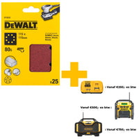 DeWALT DT3032 P80 Schuurpapier 1/4 Velcro VE=25 - 5035048014516 - DT3032-QZ - Mastertools.nl