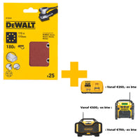 DeWALT DT3034 P180 Schuurpapier 1/4 Velcro VE=25 - 5035048014554 - DT3034-QZ - Mastertools.nl