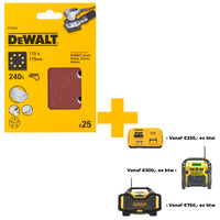 DeWALT DT3035 P240 Schuurpapier 1/4 Velcro VE=25 - 5035048014578 - DT3035-QZ - Mastertools.nl