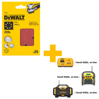 DeWALT DT3017 P220 Schuurpapier 1/4 VE=25 - 5035048058985 - DT3017-QZ - Mastertools.nl