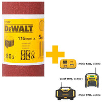 DeWALT DT3581 P80 Schuurpapier, rol 5m x 115. - 5035048067086 - DT3581-QZ - Mastertools.nl