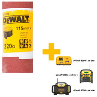 DeWALT DT3584 P220 Schuurpapier, rol 5m x 115. - 5035048067116 - DT3584-QZ - Mastertools.nl