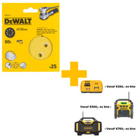 DeWALT DT3112 P60 Schuurschijf 125mm VE=25 - 5035048059074 - DT3112-QZ - Mastertools.nl