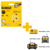 DeWALT DT3103 P80 Schuurschijf 125mm VE=10 - 5035048059012 - DT3103-QZ - Mastertools.nl