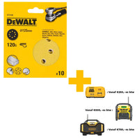 DeWALT DT3105 P120 Schuurschijf 125mm VE=10 - 5035048059029 - DT3105-QZ - Mastertools.nl