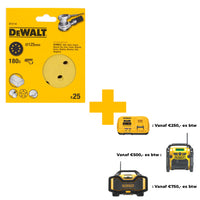 DeWALT DT3116 P180 Schuurschijf 125mm VE=25 - 5035048059104 - DT3116-QZ - Mastertools.nl