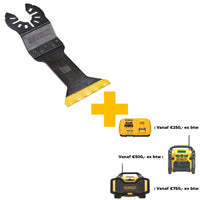 DeWALT Multitool Titanium Zaagblad BIM tbv Hout en Nagels 43x55mm VE=1 - 5035048099254 - DT20702-QZ - Mastertools.nl