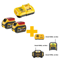 DeWALT DCB118T2 XR FlexVolt Starterset 2x 54V 6.0Ah Li-ion Accu + Snellader - 5035048657201 - DCB118T2-QW - Mastertools.nl