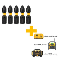 DeWALT DT7994T Extreme Impact Torsion Schroefbits PH2 25mm 5 Stuks - 5035048089446 - DT7994T-QZ - Mastertools.nl