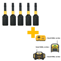 DeWALT DT7379T Extreme Impact Torsion Schroefbits T10 25mm 5 Stuks - 5035048089231 - DT7379T-QZ - Mastertools.nl