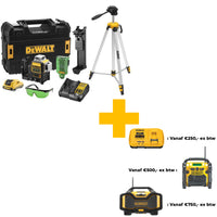 DeWALT DCE089D1GTRI Zelfniv Kruislijnlaser Groen 10.8V 2.0Ah XR Li-ion + Statief DE0881T - 5054905010690 - DCE089D1GTRI - Mastertools.nl