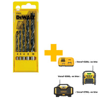 DeWALT DT4535 5-delige Houtspiraalborenset - 5011402385713 - DT4535-QZ - Mastertools.nl