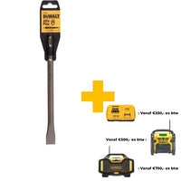 DeWALT DT6802 Platte beitel SDS Plus 20x250mm - 5011402371433 - DT6802-QZ - Mastertools.nl