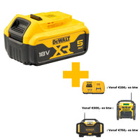 DeWALT DCB184 Accu 18V 5,0Ah XR Li-ion - 5035048466933 - DCB184-XJ - Mastertools.nl