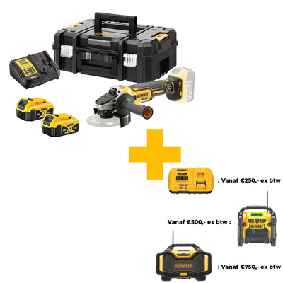 DCG405P2 Accu Haakse slijper 125mm 18V 5.0Ah Li-Ion in TSTAK