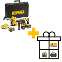 DeWALT DCH335X2 FLEXVOLT Accu Combihamer SDS+ 3,5J incl. Stofafzuiging 54V XR 9.0Ah in Koffer - 5035048658260 - DCH335X2-QW - Mastertools.nl