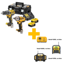 DeWALT DCK2077P2T Accu Combiset 18V 5.0Ah XR Li-ion in TSTAK - 5035048699461 - DCK2077P2T-QW - Mastertools.nl