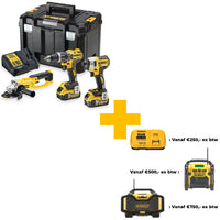 DeWALT DCK383P2T Accu Combiset 18V 5.0Ah XR Li-ion in TSTAK - 5035048646038 - DCK383P2T-QW - Mastertools.nl