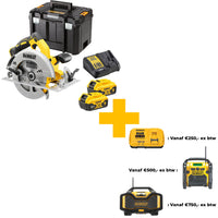 DeWALT DCS570P2 Accu Cirkelzaag 184mm 18V XR 5.0Ah in TSTAK - 5035048663080 - DCS570P2-QW - Mastertools.nl