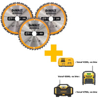 DeWALT DT1962 Cirkelzaagbladen Set 216mm (2X 24T 1X 40T) - 5035048095799 - DT1962-QZ - Mastertools.nl