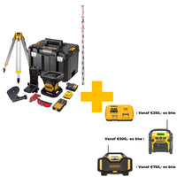 DeWALT DCE074D1R-SET Volautomatische Roterende Laser Rood 18V 2.0Ah Li-ion - 5054905035549 - DCE074D1R-SET - Mastertools.nl