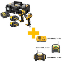 DeWALT DCK2062M2T Accu Combiset Klop-/Schroefboormachine DCD709 + Slagschroevendraaier DCF809 18V 4.0Ah XR Li-ion - 5035048723692 - DCK2062M2T-QW - Mastertools.nl