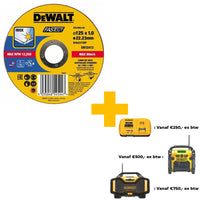 DeWALT DT43902 Doorslijpschijven 125x22.2x1mm. RVS/INOX VE=1 - 5035048545447 - DT43902-QZ - Mastertools.nl