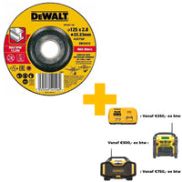 DeWALT DT43911 Doorslijpschijven 125x22.2x3mm. Metaal VE=1 - 5035048545560 - DT43911-QZ - Mastertools.nl