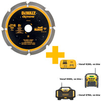 DeWALT Cirkelzaagblad voor Cementplaten | Extreme | Ø 216mm Asgat 30mm 8T - DT1473-QZ - 5035048540947 - DT1473-QZ - Mastertools.nl