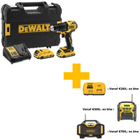 DeWALT DCD709D2T Compacte accu klop-/schroefboormachine 18V XR 2.0Ah in TSTAK - 5035048721889 - DCD709D2T-QW - Mastertools.nl