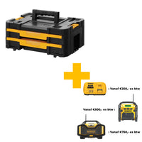 DeWALT DWST1-70706 TSTAK-BOX IV met 2 ondiepe lades met 9 vakjes - 3253561707063 - DWST1-70706 - Mastertools.nl