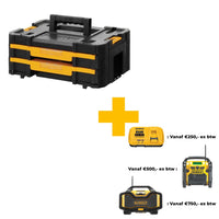 DeWALT DWST1-70706 TSTAK-BOX IV met 2 ondiepe lades met 9 vakjes - 3253561707063 - DWST1-70706 - Mastertools.nl