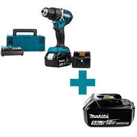 Makita DHP484RTJ Accu klop-/schroefboormachine 18V 5.0Ah in Mbox - 0088381826228 - DHP484RTJ - Mastertools.nl