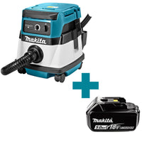 Makita DVC861LZ Hybride Stofzuiger 2x18V / 230V Basic Body - 0088381697484 - DVC861LZ - Mastertools.nl