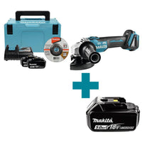 Makita DGA506RTJ Accu Haakse Slijper 125mm 18V 5.0Ah in Mbox - 0088381814386 - DGA506RTJ - Mastertools.nl