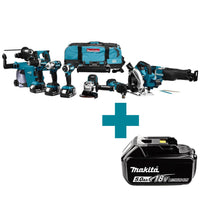 Makita DLX8026TW1 Accu Combiset 8-delig 18V 5.0Ah in Trolley Tas - 0088381876216 - DLX8026TW1 - Mastertools.nl