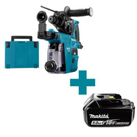 Makita DHR242ZJW Accu Combihamer SDS+ 2J incl. Stofafzuiging 18V Basic Body in Mbox - 0088381876100 - DHR242ZJW - Mastertools.nl