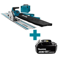 Makita DSP600ZJ2 Accu Invalcirkelzaag 165mm + Geleiderail en Tas 2x18V Basic Body in Mbox - 0088381870900 - DSP600ZJ2 - Mastertools.nl